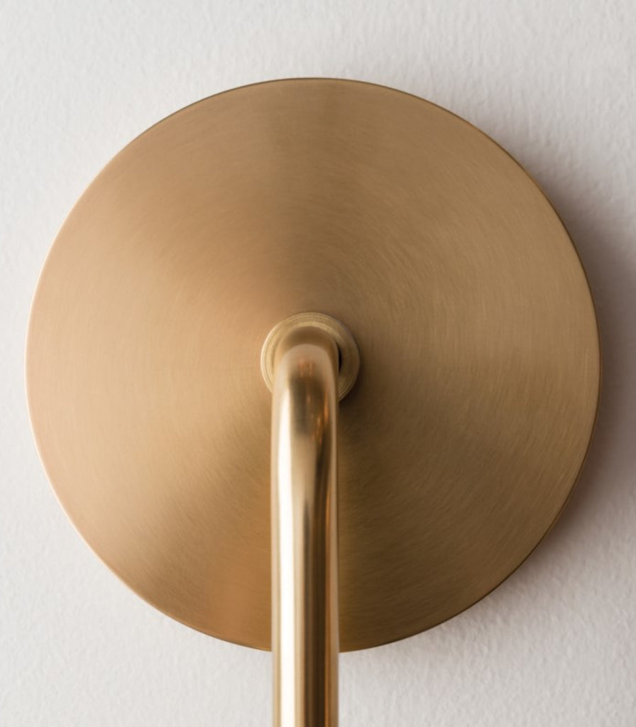 Hudson Valley Ava Wall Light in Aged Brass close up