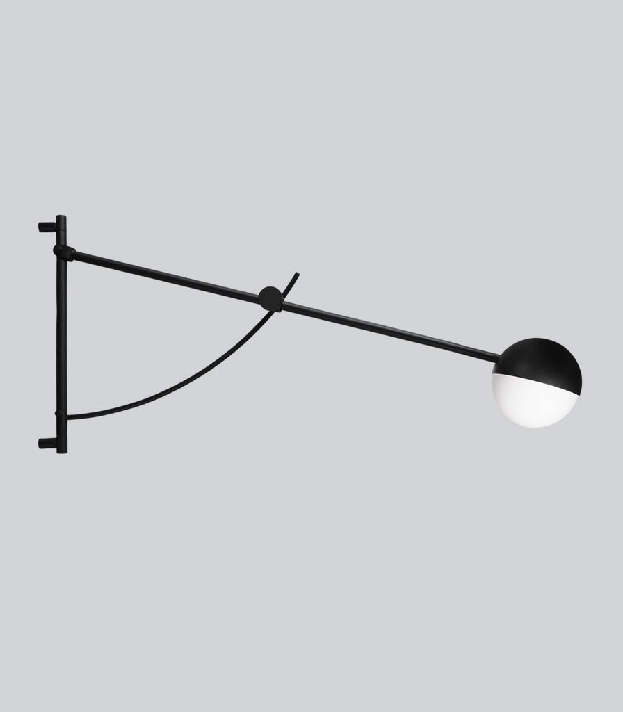 Northern Balancer Wall Light in Matte Black/Opal Glass