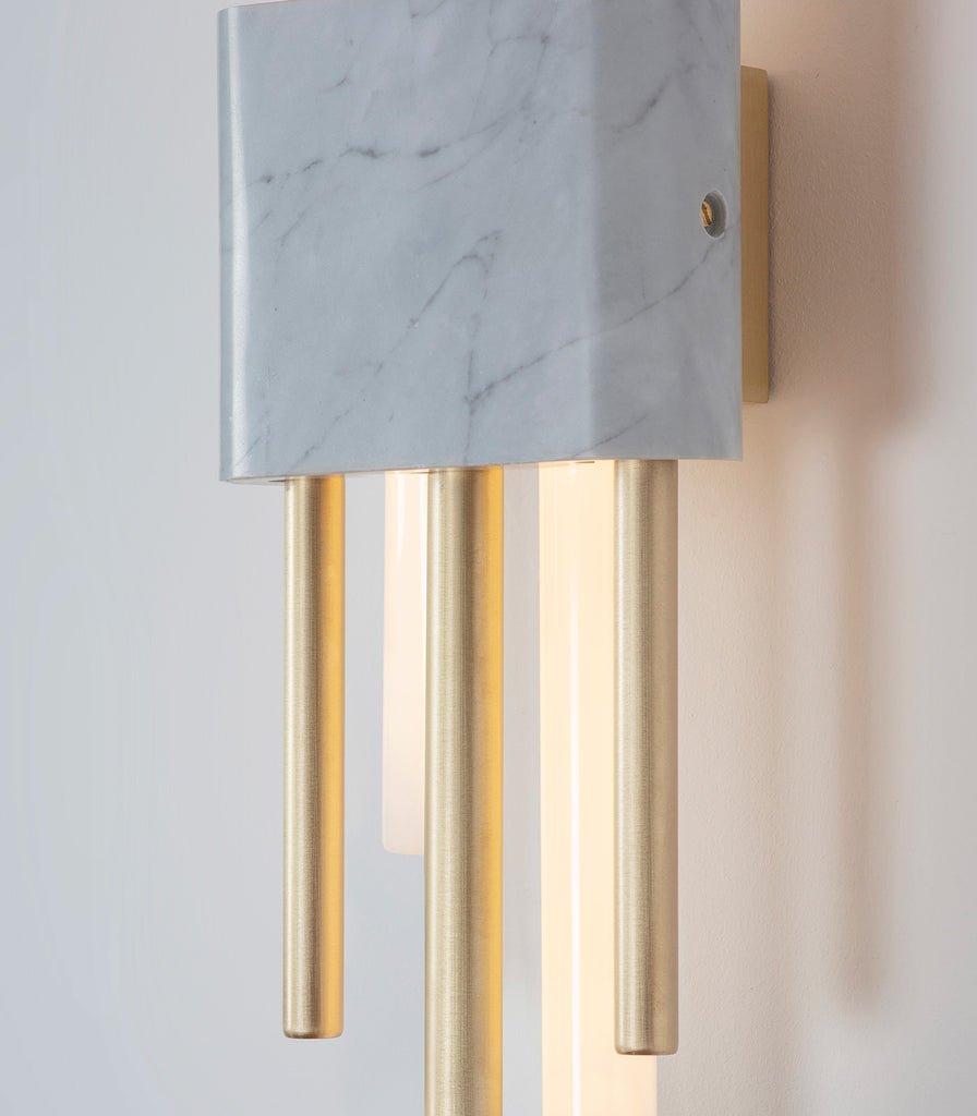 Bert Frank Tanto Double Wall Light in White close up