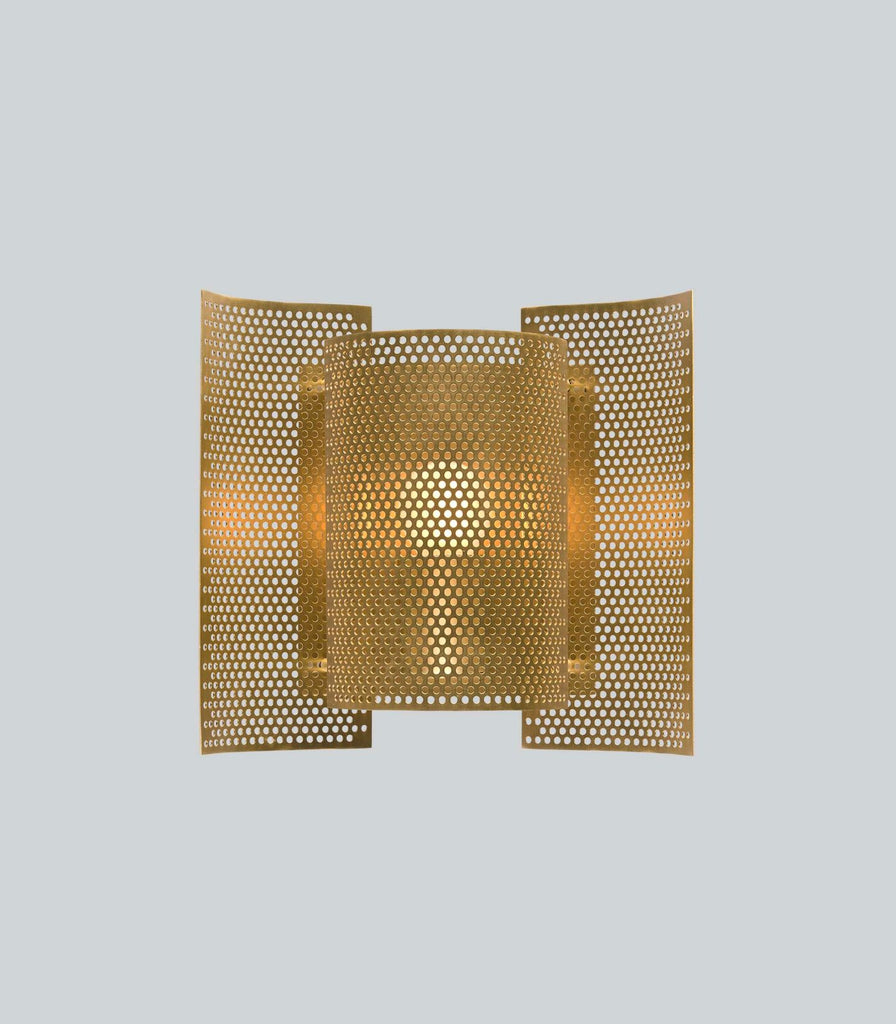 Northern Butterfly Perforated Wall Light in Brass