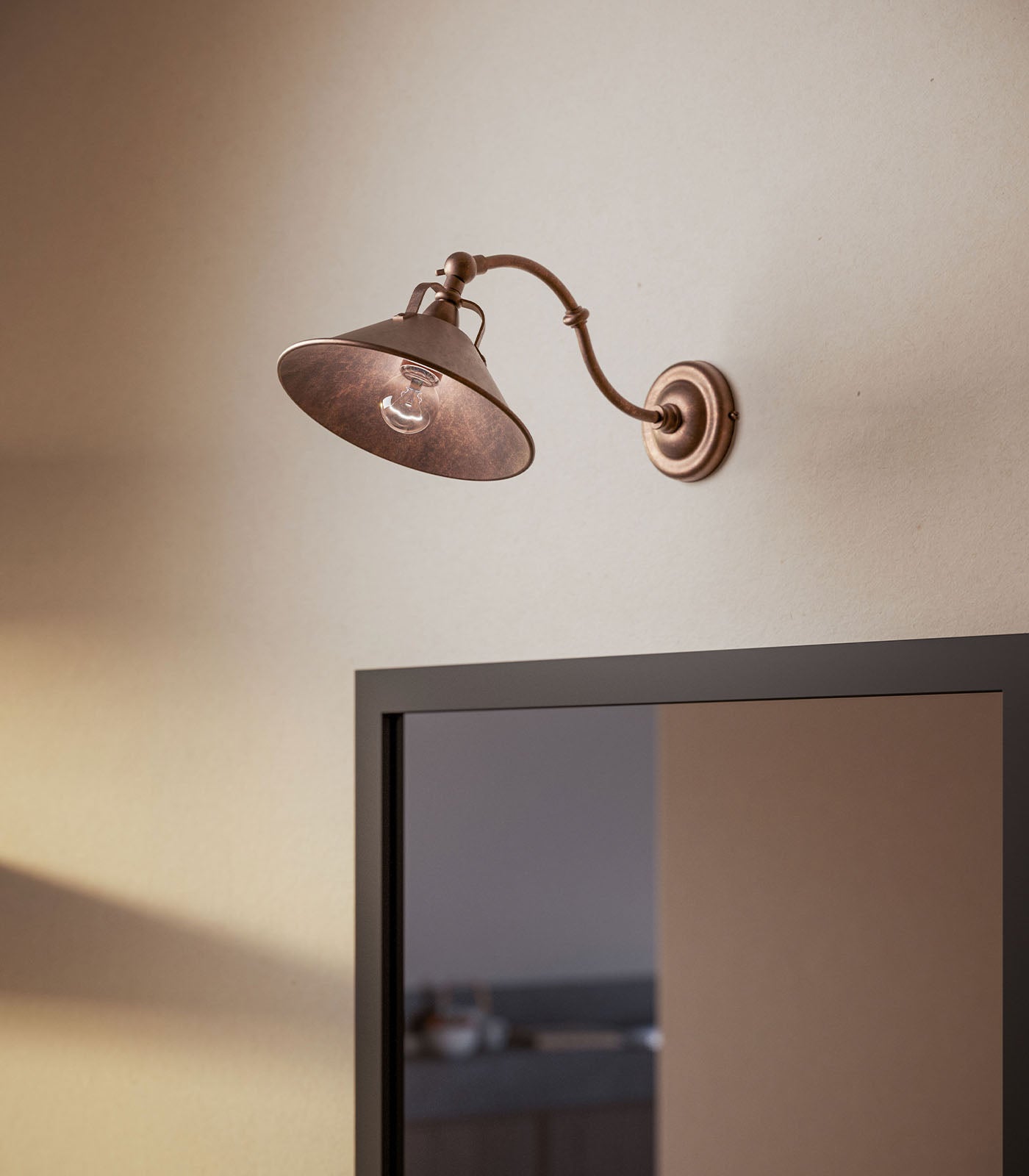 Vintage copper on sale wall lights
