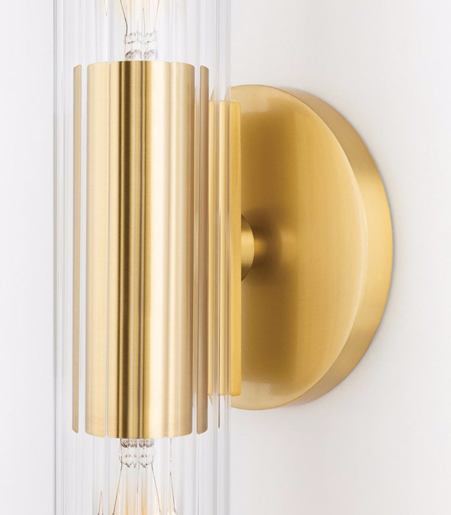 Hudson Valley Cecily Wall Light in Aged Brass close up