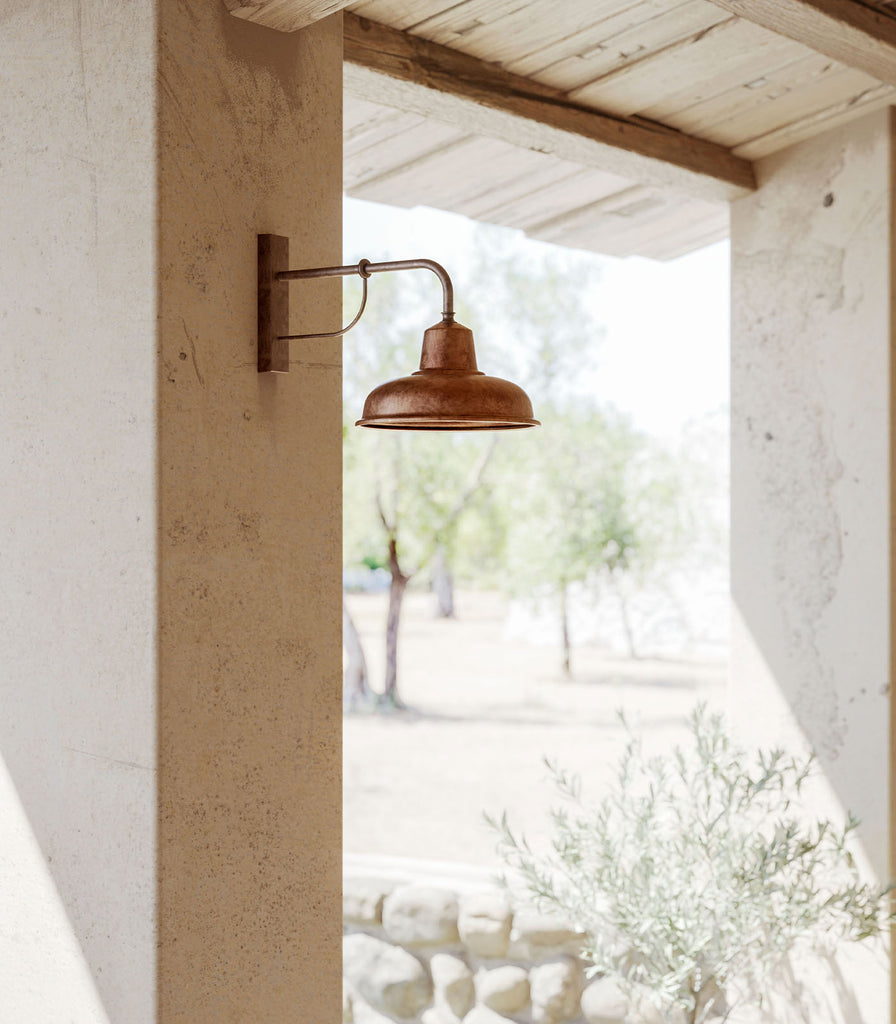 Il Fanale Contrada Wall Light featured within a outdoor space