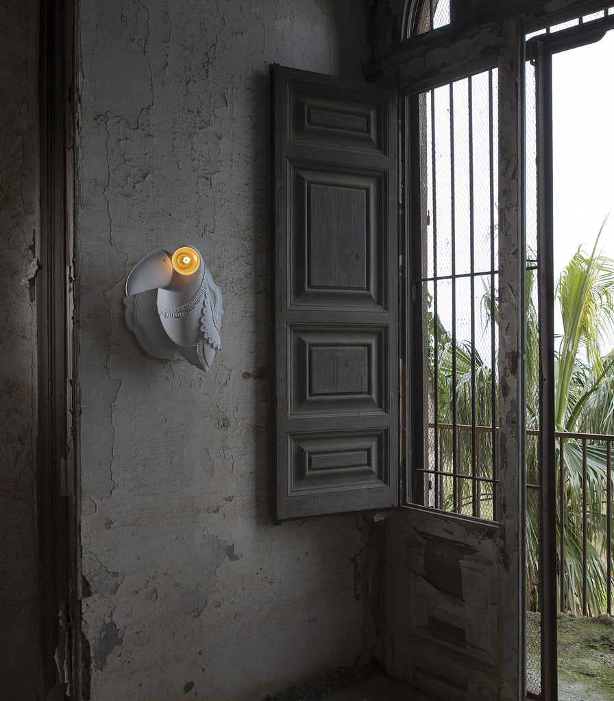 Karman Cubano Wall Light featured within a interior space