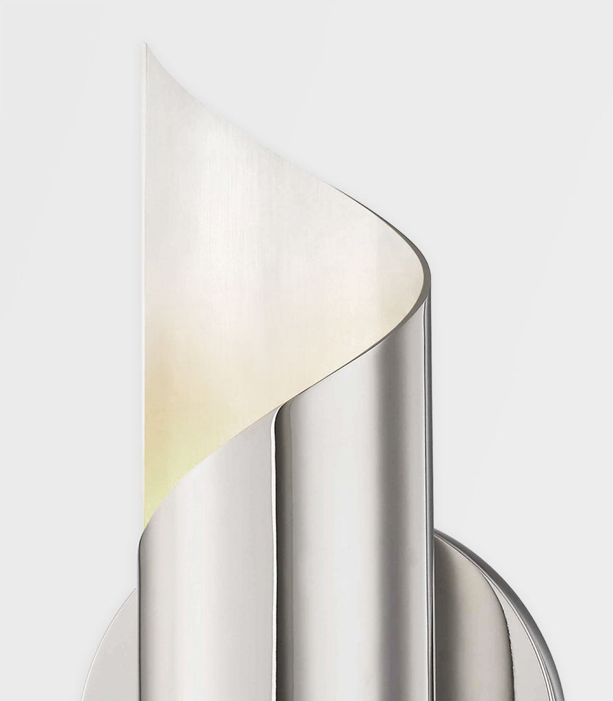 Hudson Valley Evie Wall Light in Polished Nickel close up