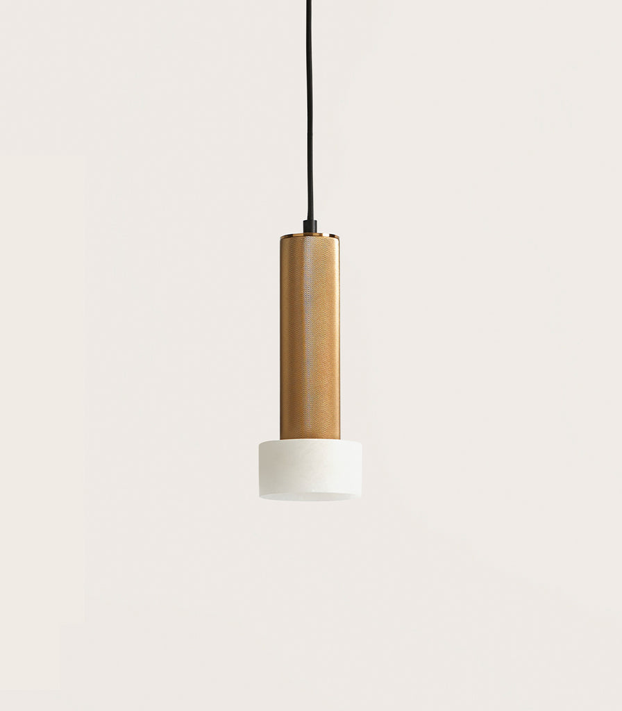 Aromas Focus Pendant Light in Aged Gold/Alabaster