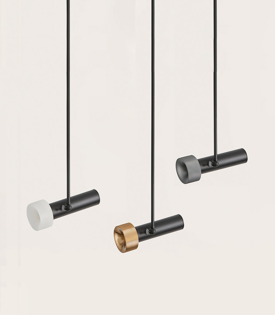 Aromas Focus Rod Pendant Light featured within a interior space