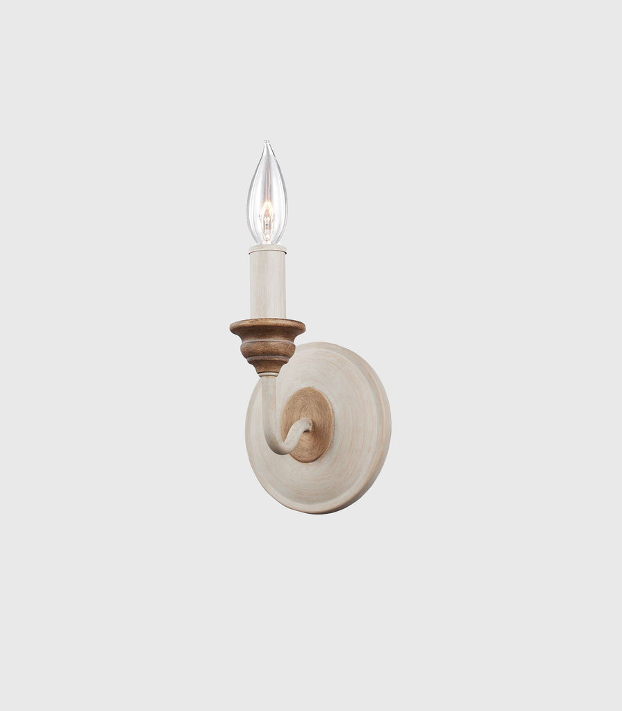 Elstead Hartsville Wall Light in Chalk Washed/Beachwood 