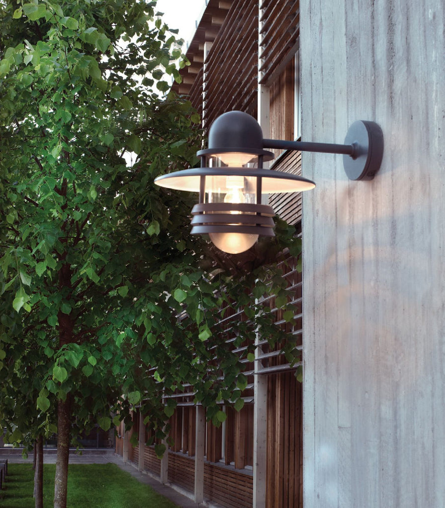 Norlys Helsinki Wall Light featured within a outdoor space