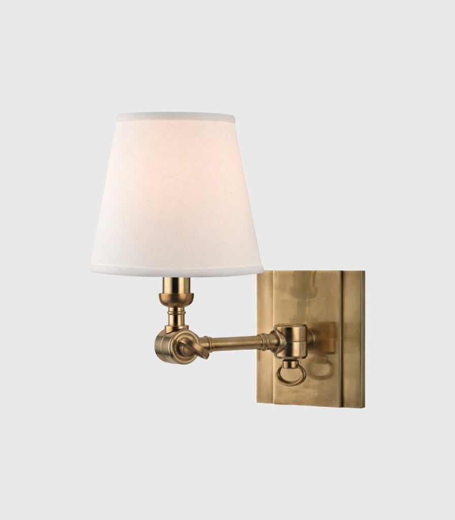 Hudson Valley Hillsdale Wall Light  in Aged Brass