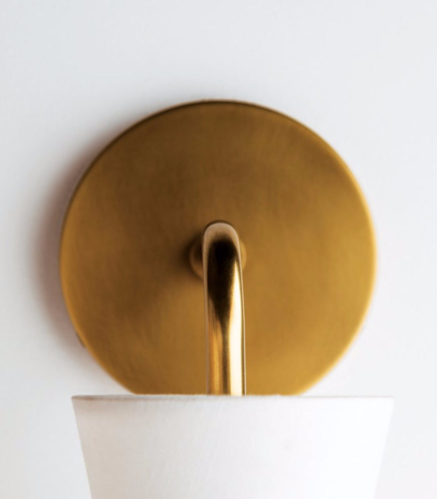 Hudson Valley Julia Wall Light in Aged Brass/Black close up