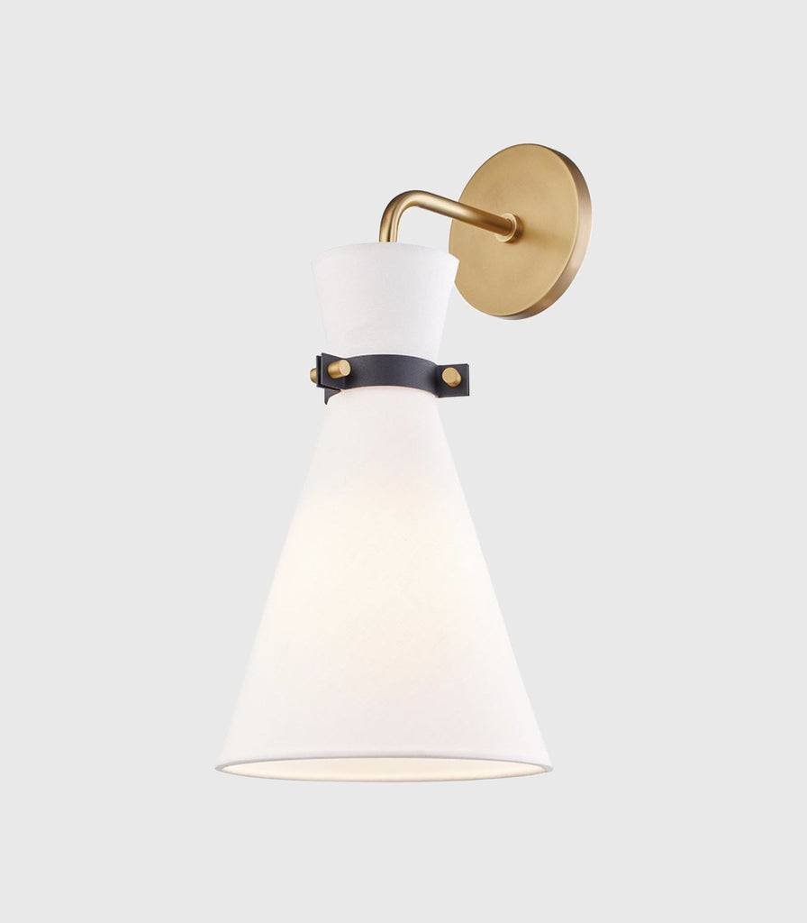 Hudson Valley Julia Wall Light in Aged Brass/Black