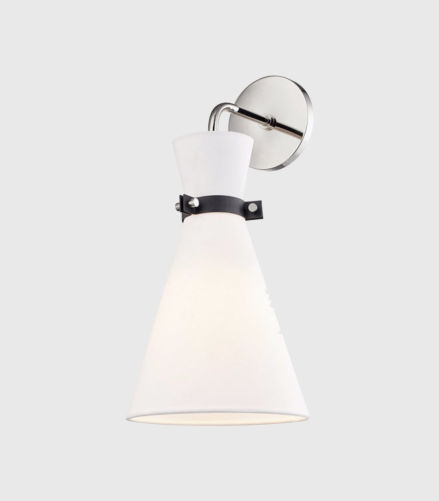 Hudson Valley Julia Wall Light in Polished Nickel/Black