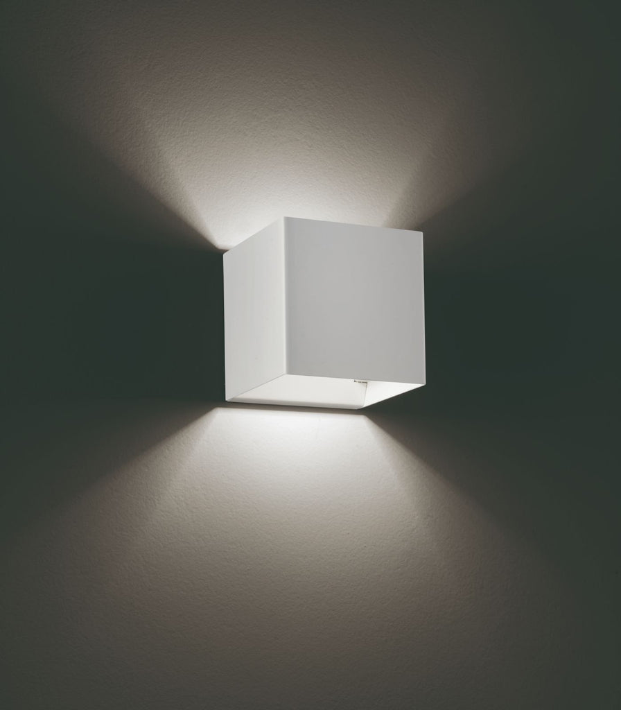 Lodes Laser Cube Wall Light featured within a interior space