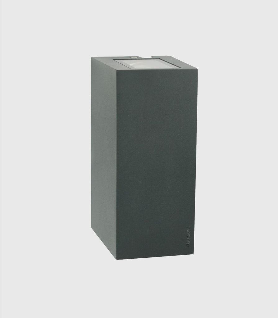 Norlys Lillehammer Graphite Wall Light featured within a outdoor space