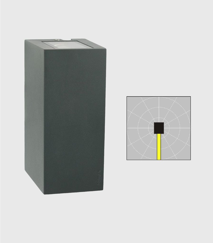 Norlys Lillehammer Graphite Wall Light in Down/Narrow