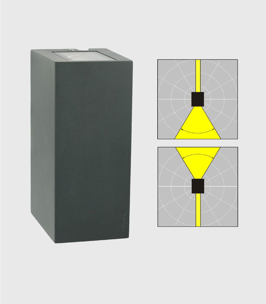 Norlys Lillehammer Graphite Wall Light in Up/Down /Wide/Narrow
