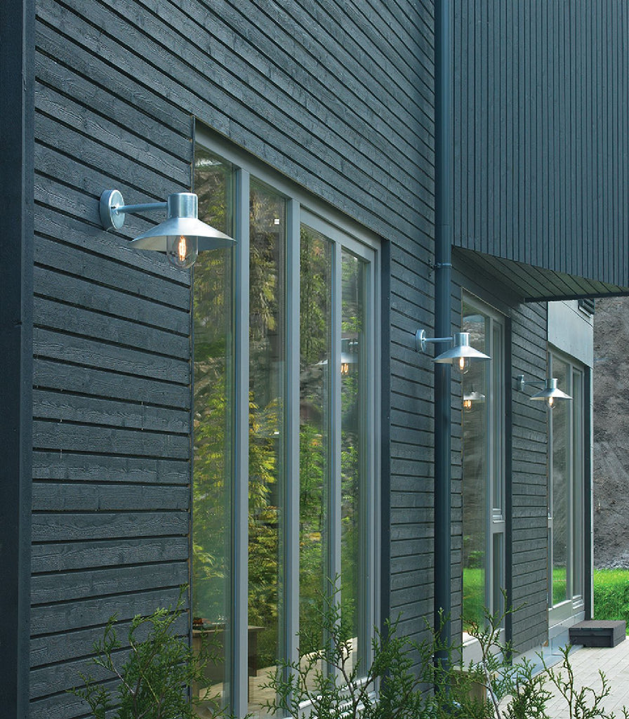 Norlys Lund Wall Light featured within a outdoor space