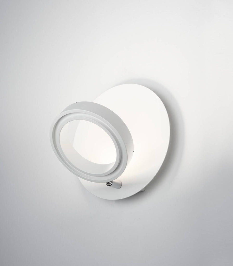 Meta Round Wall Light by Zava in White finish