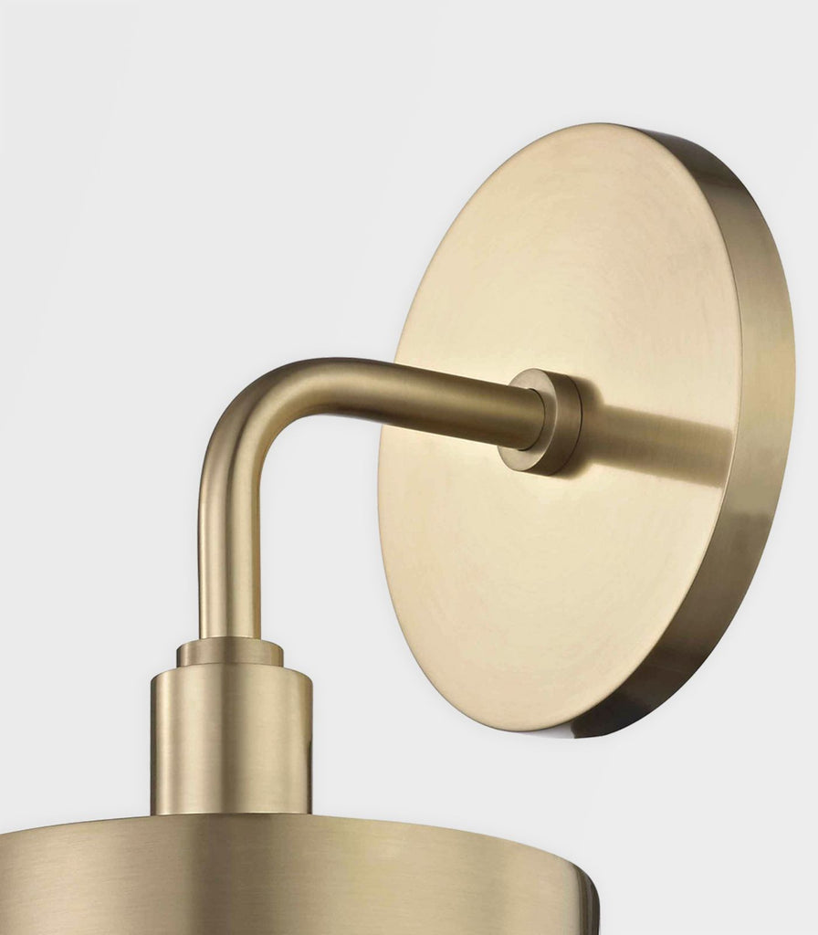 Hudson Valey Nora Wall Light in Aged Brass close up