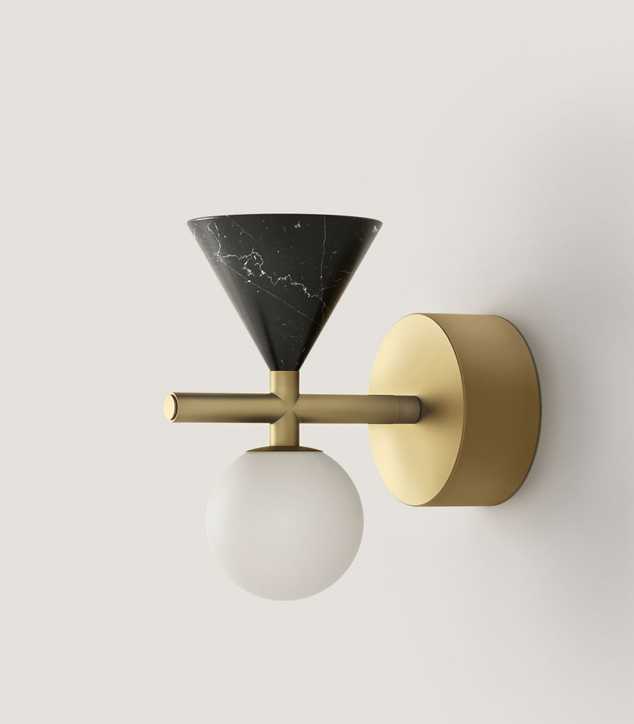 Aromas Oneta Wall Light in Aged Gold / Matte Black