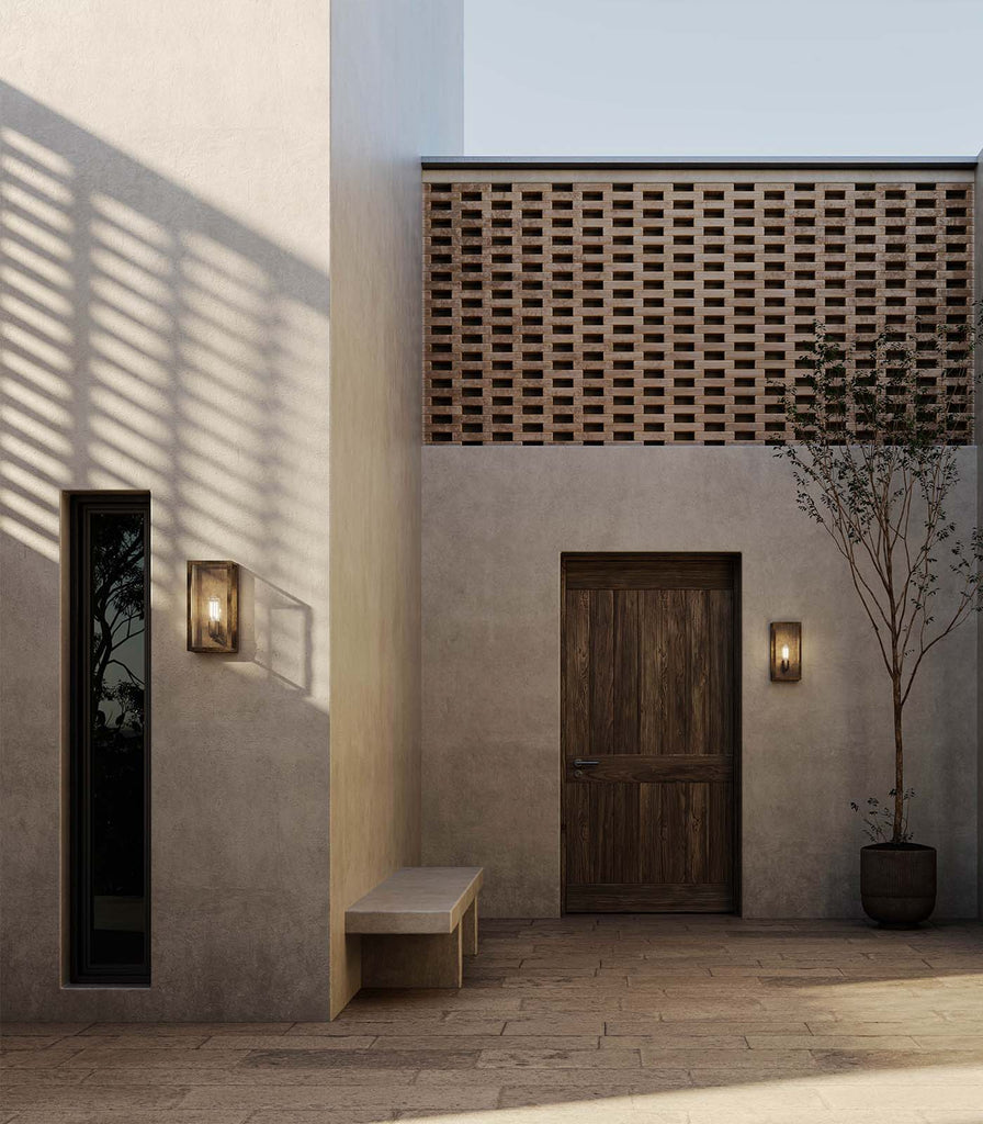 Il Fanale Quadro Wall Light featured within a outdoor space