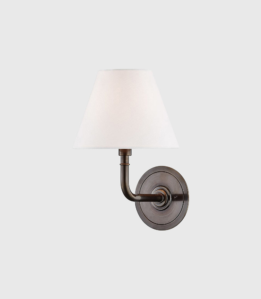 Hudson Valley Signature No.1 Wall Light in  Distressed Bronze