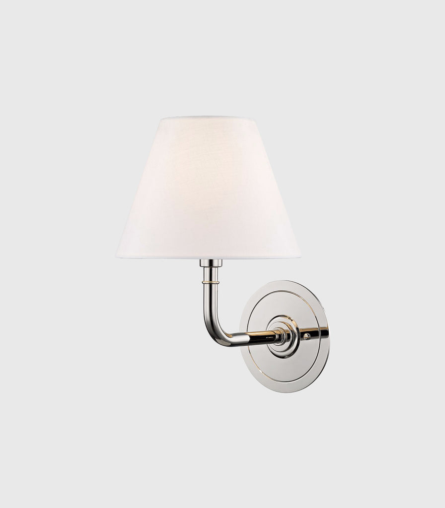 Hudson Valley Signature No.1 Wall Light in Polished Nickel
