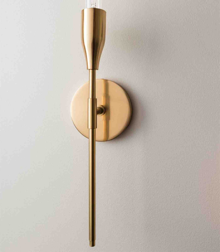 Hudson Valley Tara Wall Light in 1 Light/Aged Brass