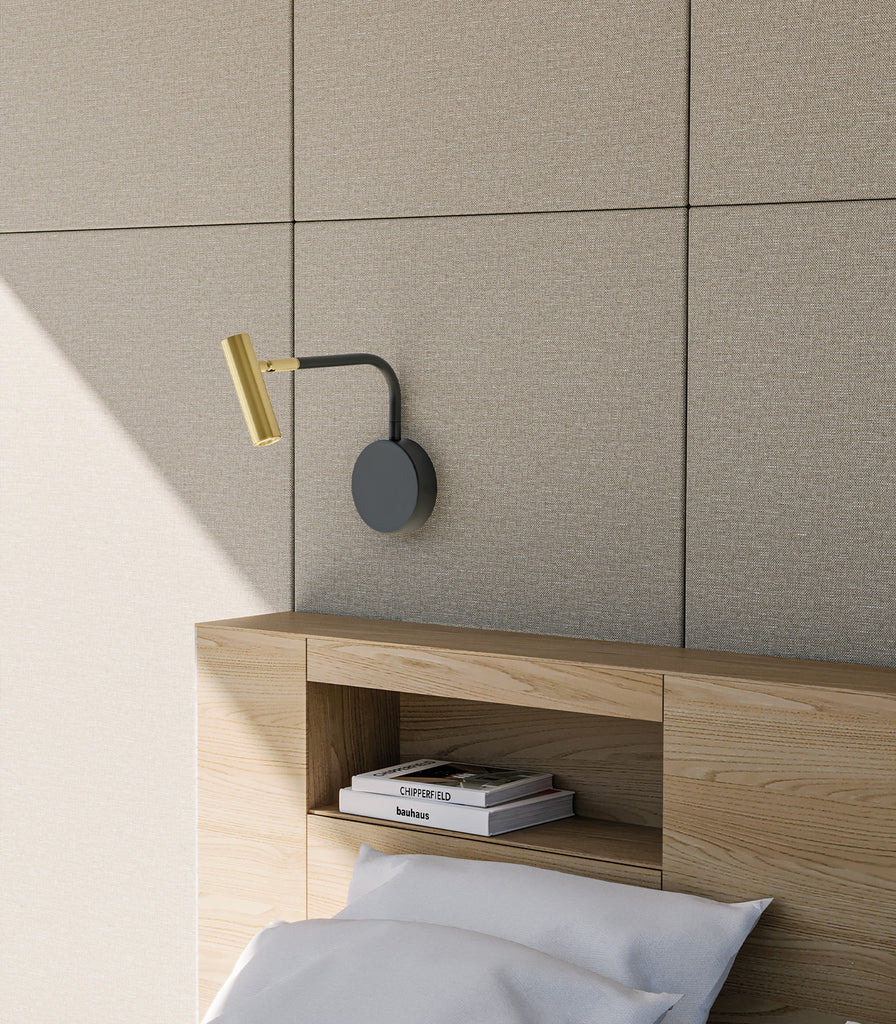 Aromas Maho Wall Light featured above bedside table