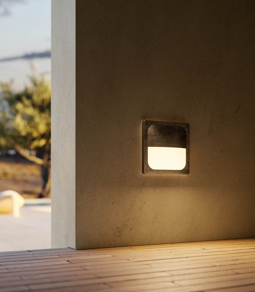  Il Fanale Marina Step Square Wall Light featured within outdoor space