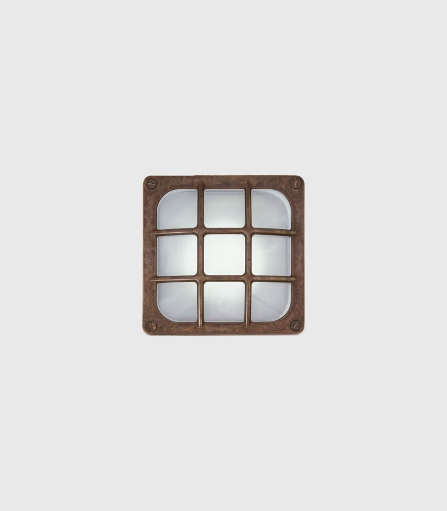  Il Fanale Marina Step Square Wall Light in Grid