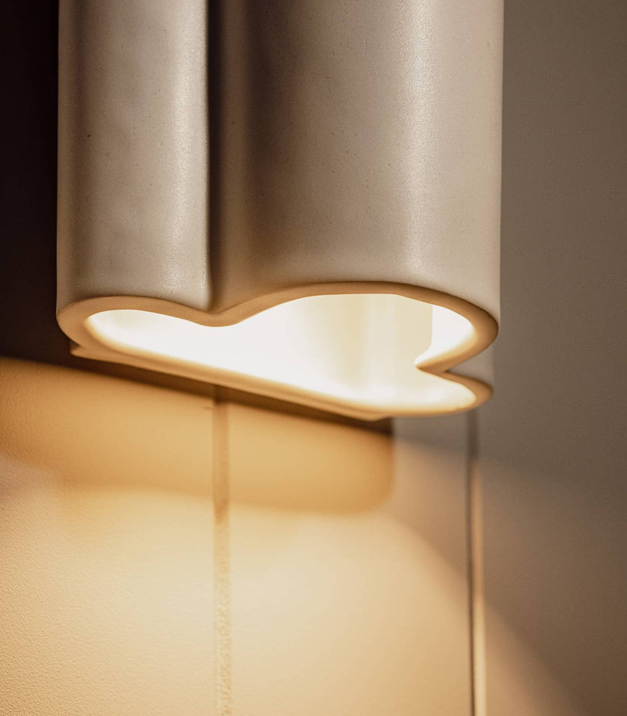 Cloud Wall Light by We Ponder close up turned on