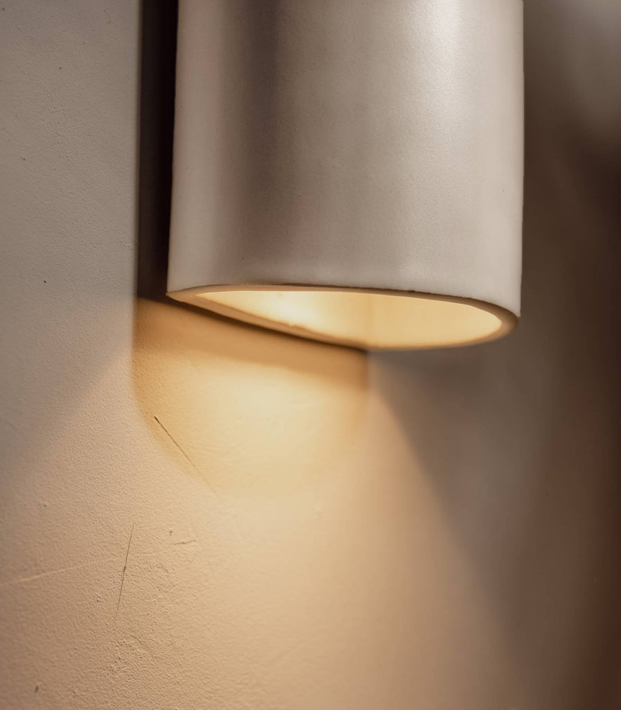 We Ponder Dawn Short Wall Light in Eggshell White close up