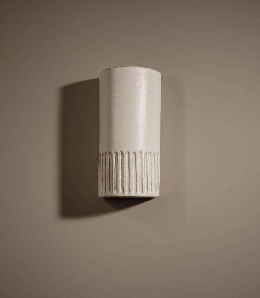 We Ponder Day Tall Wall Light in Eggshell White 