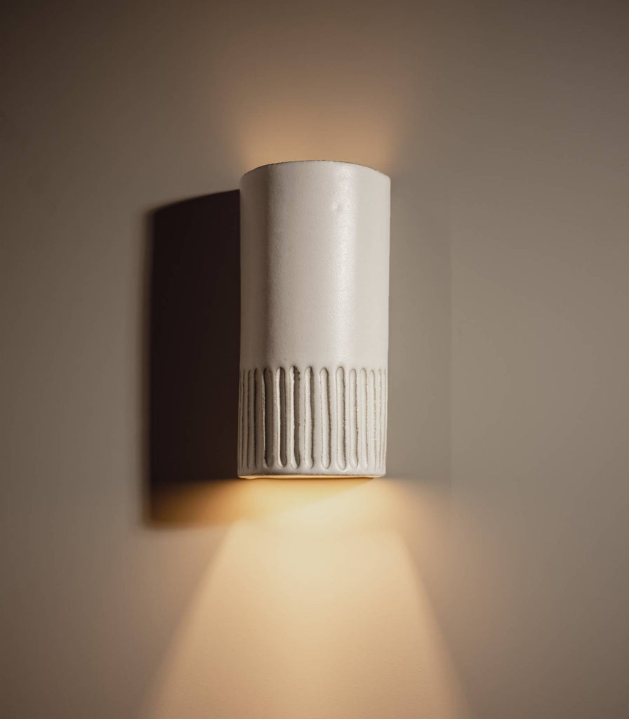We Ponder Day Tall Wall Light in Eggshell White on