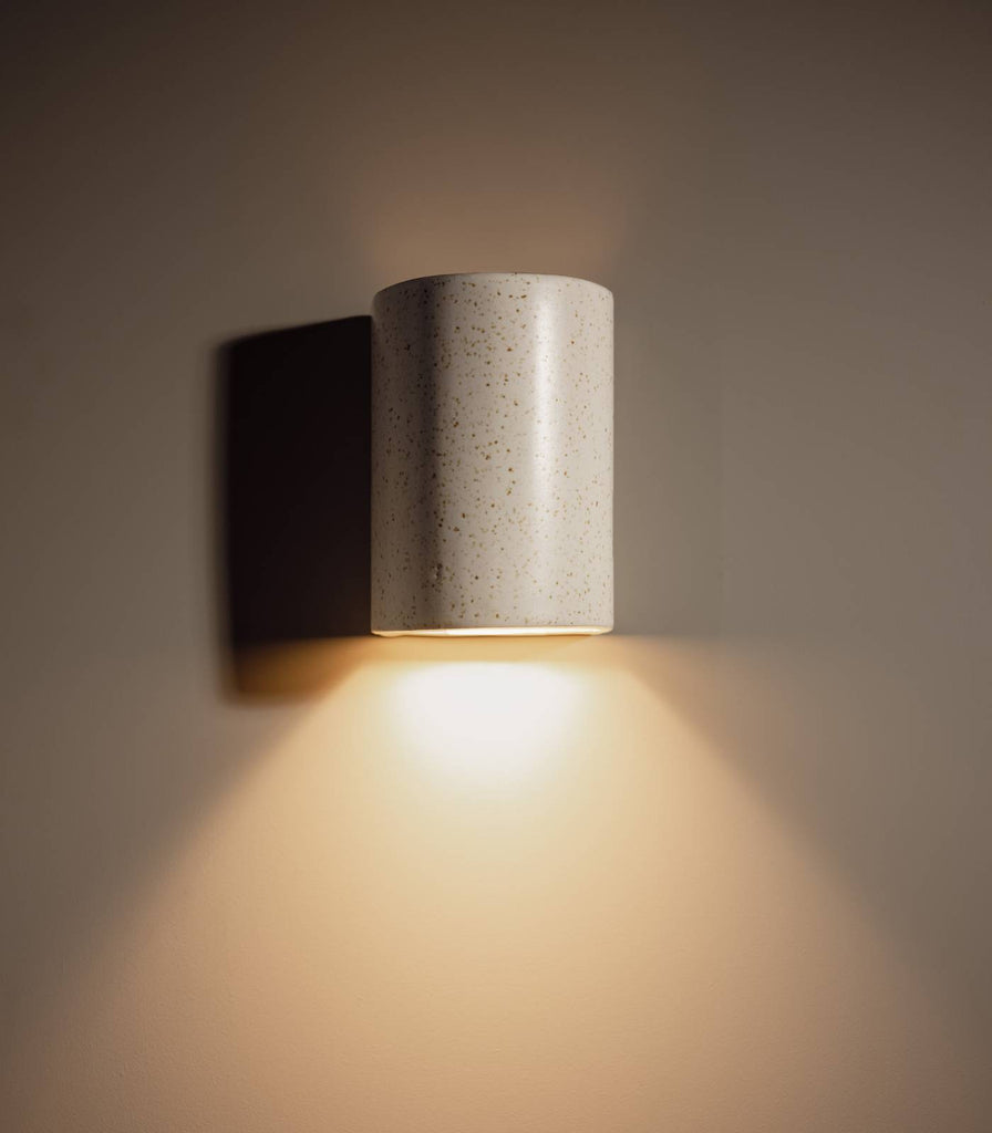 We Ponder Freckles Short Wall Light in Beige/Fleck finish on
