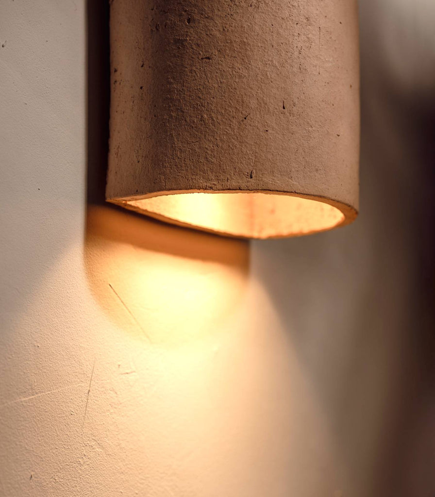 We Ponder Nudie Wall Light in Raw Clay finish close up